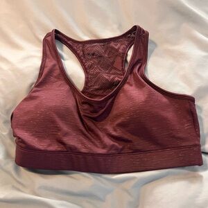 Women's Burgundy Sports Bra